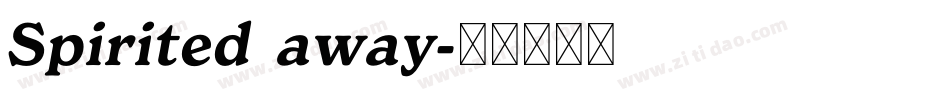 Spirited away字体转换